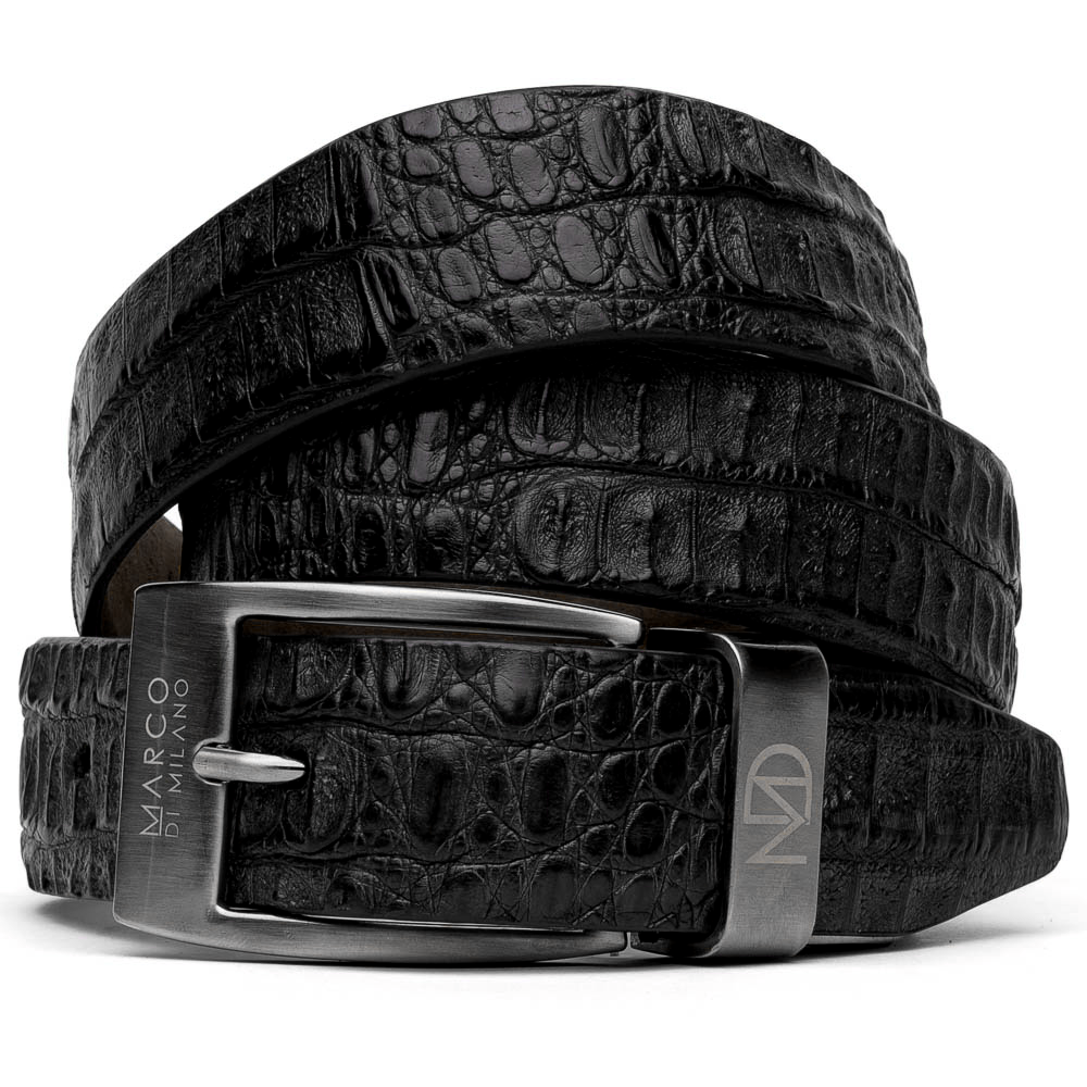 EST.100 Crocodile Belt Black
