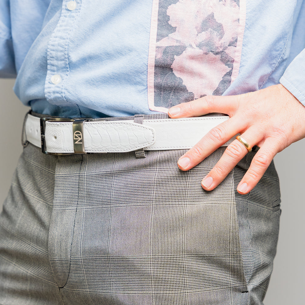 Alessio Belt White
