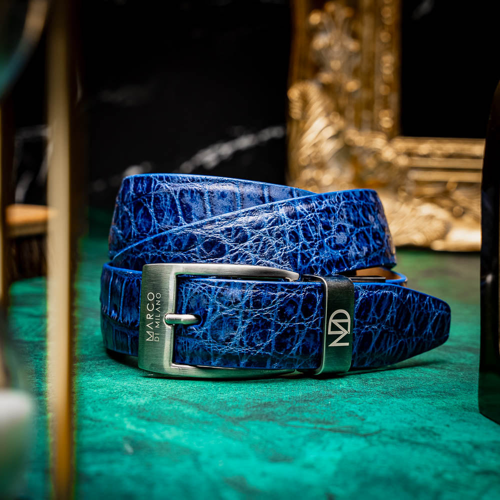 EST.105 Alligator Belt Antique Navy