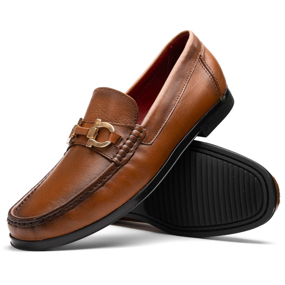 Marco Embossed Leather Loafers