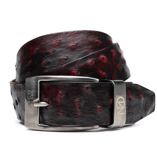 EST 102. Ostrich Belt Black Cherry