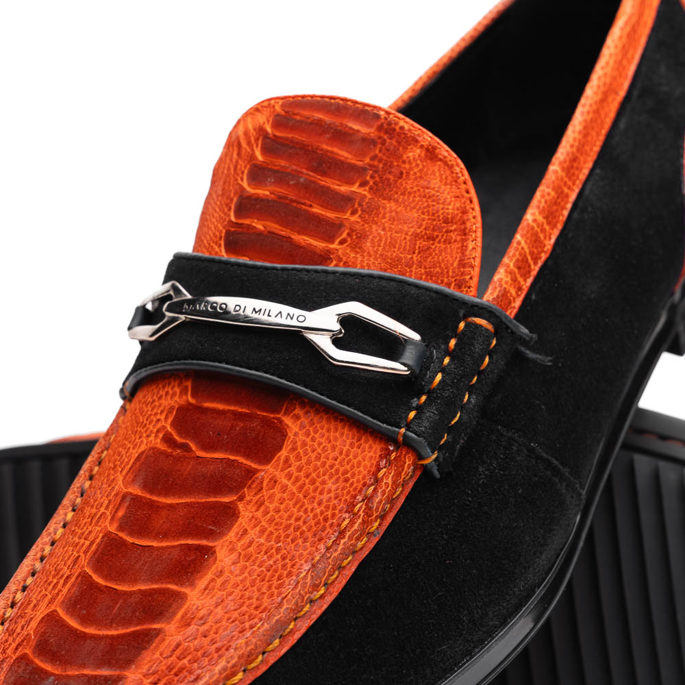 Hugo Ostrich Orange / Black