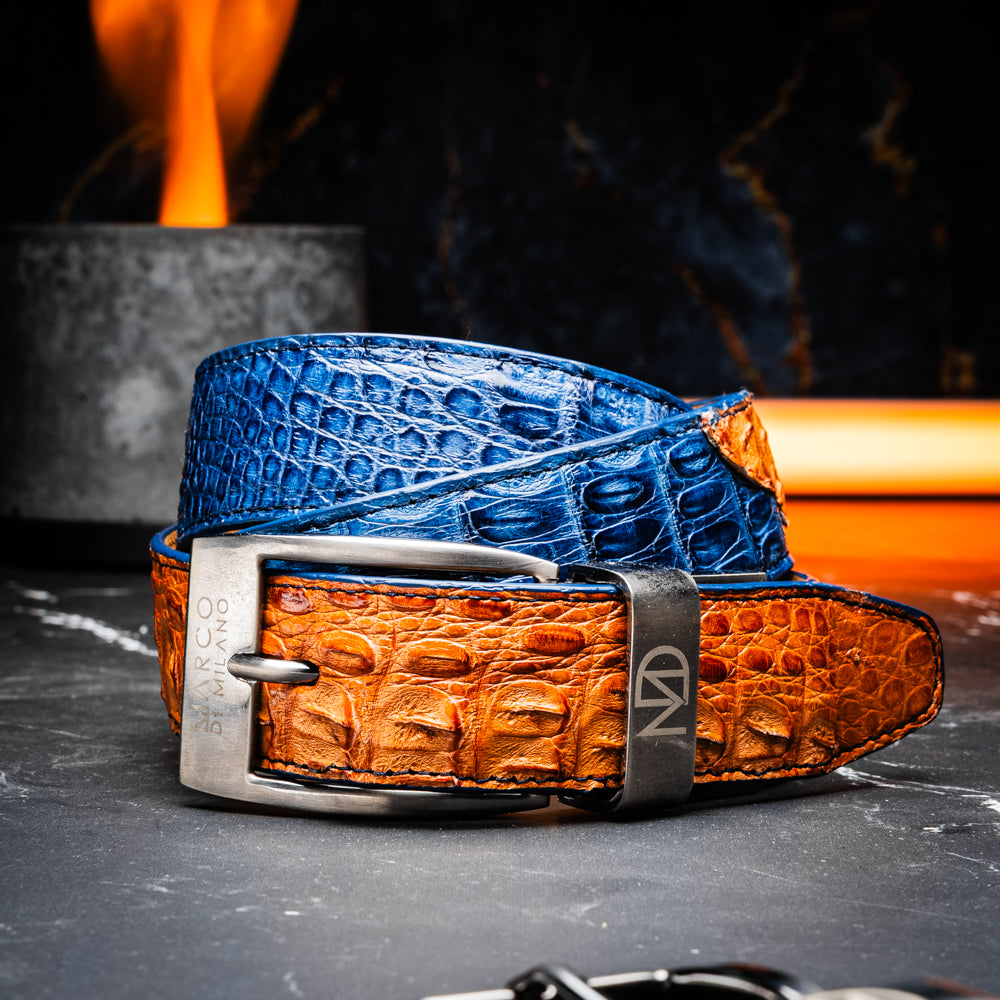 Luciano Belt Blue / Brandy