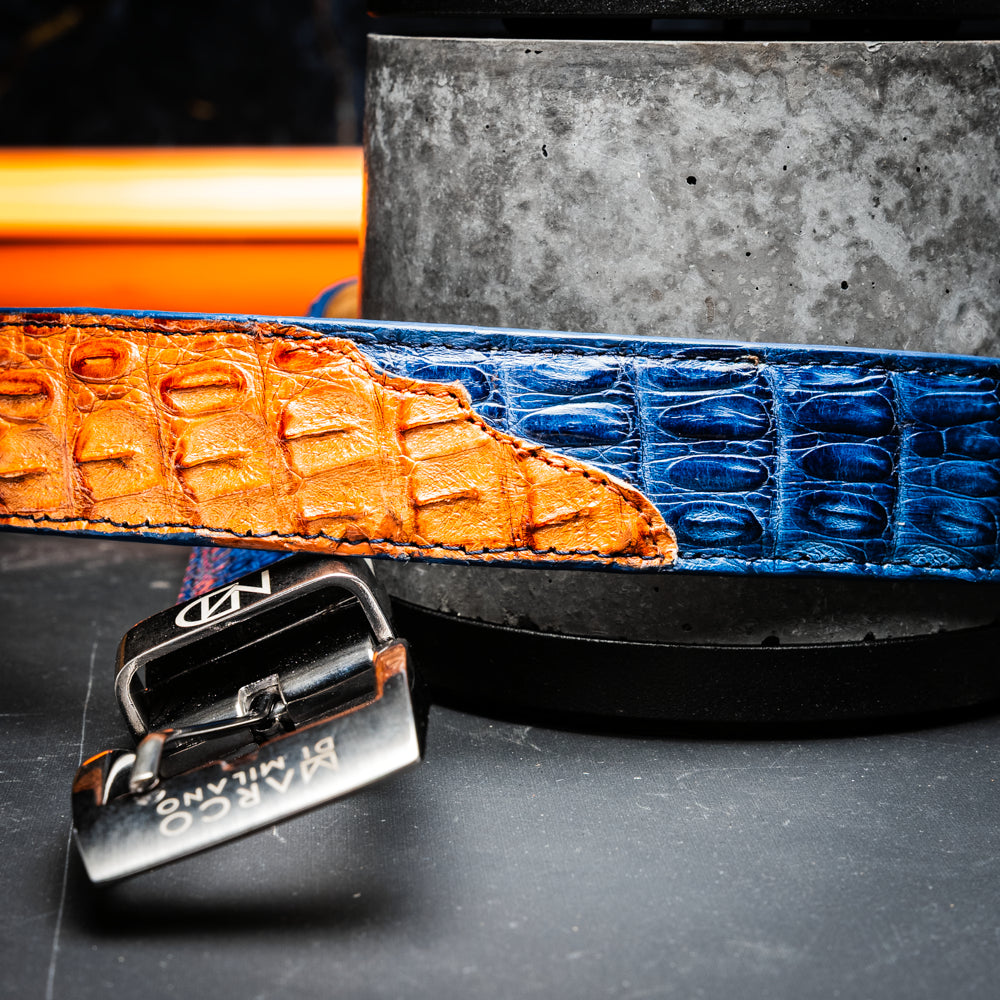 Luciano Belt Blue / Brandy