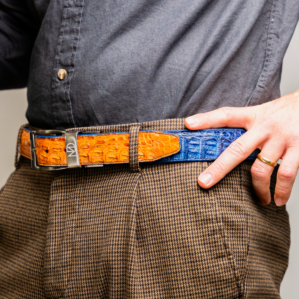 Luciano Belt Blue / Brandy