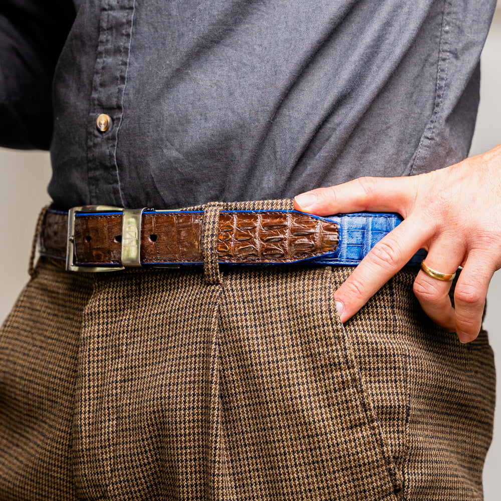 Luciano Belt Navy / Brown