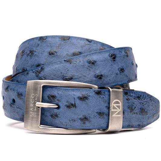 EST 102.  Ostrich Belt Antique Navy