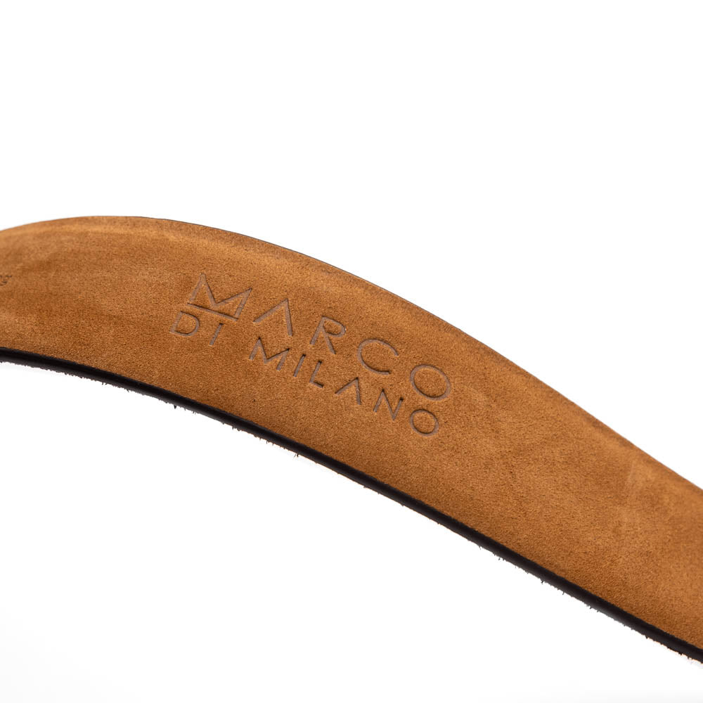 EST 302. Sueded Ostrich Belt Black